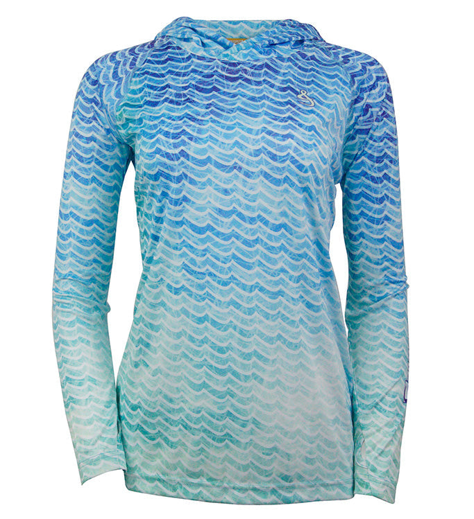 Hook & Tackle Women's Waves L/S UV Fishing Hoodie