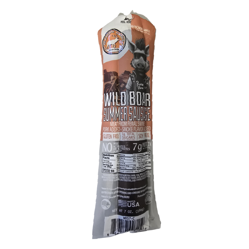 Pearson Ranch - Wild Boar Hickory Smoked Summer Sausage (7 oz.)