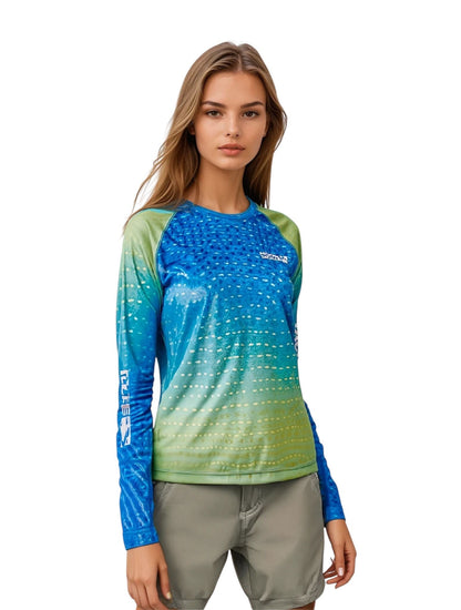 Hook & Tackle Women's Whale Shark Camo UV Fishing Shirt