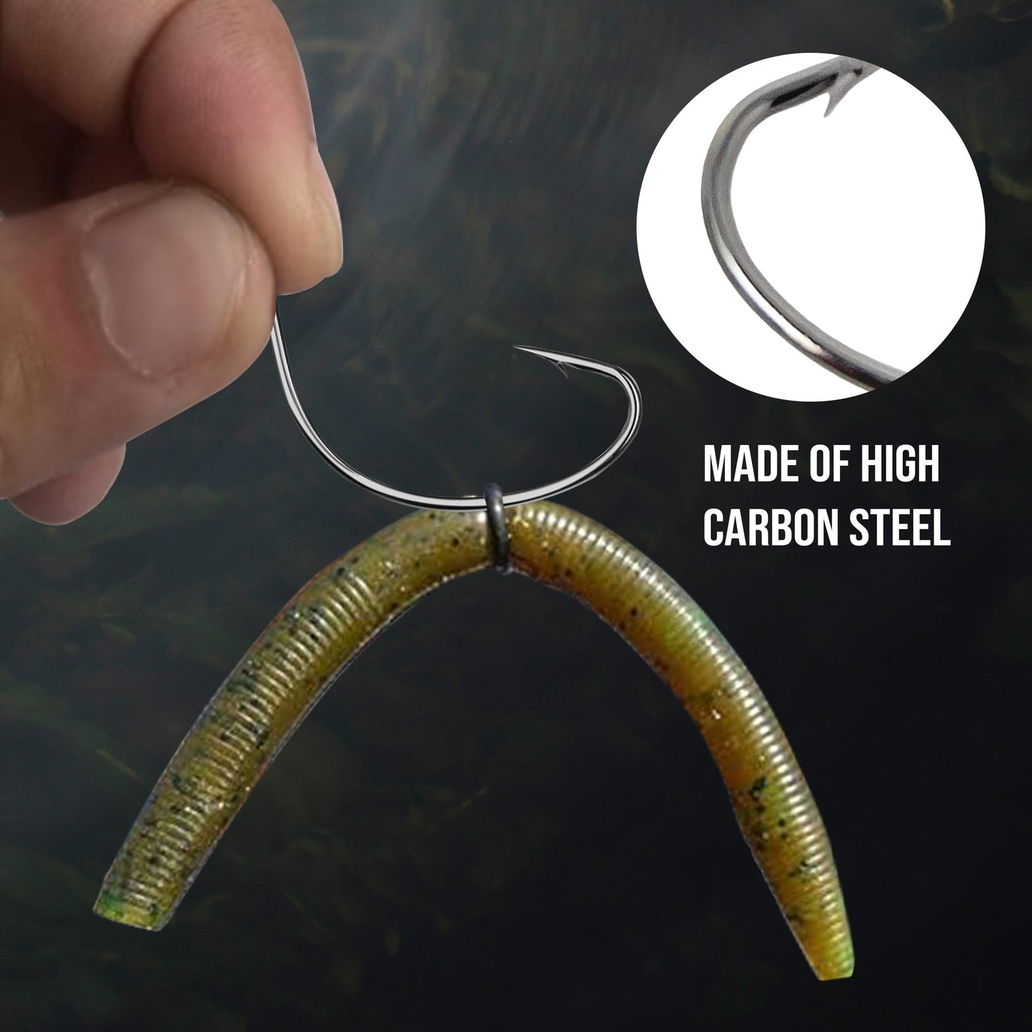 Reaction Tackle Wide Gap Wacky Hooks (25-PACK)