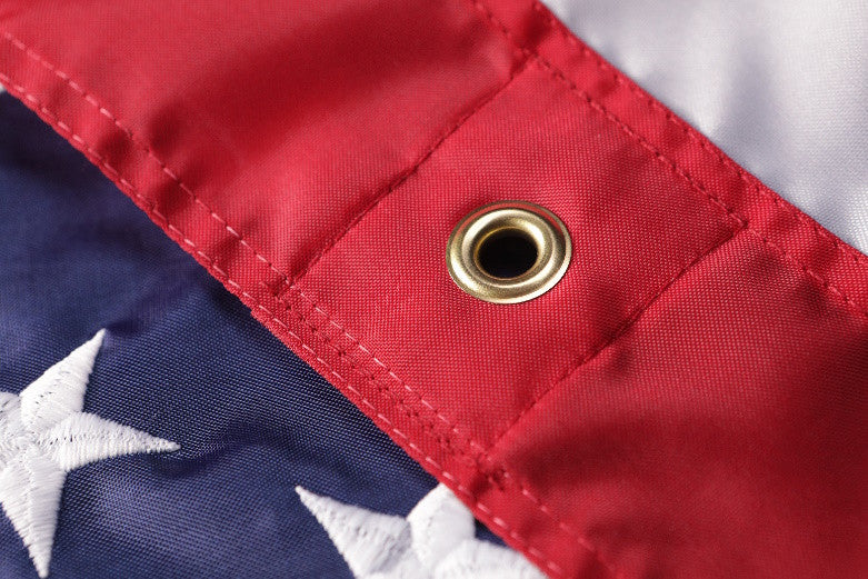 Flagman of America Nylon American Flag with Grommets Along Edges for Wall Hanging *Made in USA*