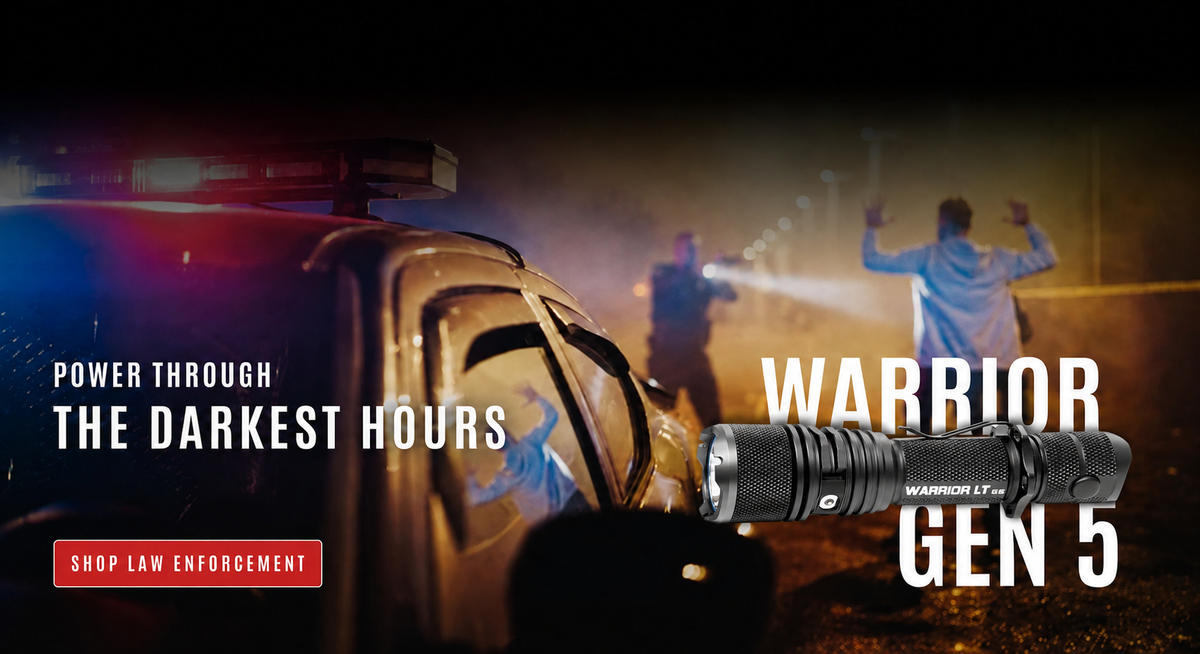 Powertac - Warrior LT (Long Throw) Gen 5 - 3050 Lumen Tactical Flashlight