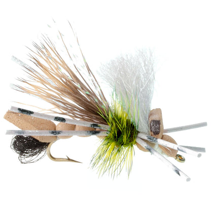 The Fly Fishing Place Water Trout Foam Grasshopper Fly - 4 Flies Hook Size 10