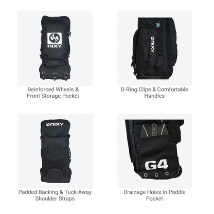 NIXY Three Wheeled Waterproof Paddle Board Backpack