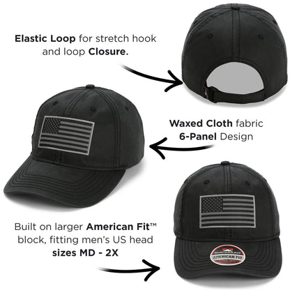Paramount Outdoors Waxed Cloth American Flag Dad Cap