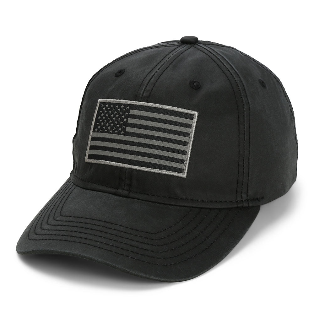 Paramount Outdoors Waxed Cloth American Flag Dad Cap