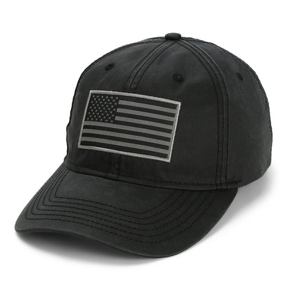 Paramount Outdoors Waxed Cloth American Flag Dad Cap