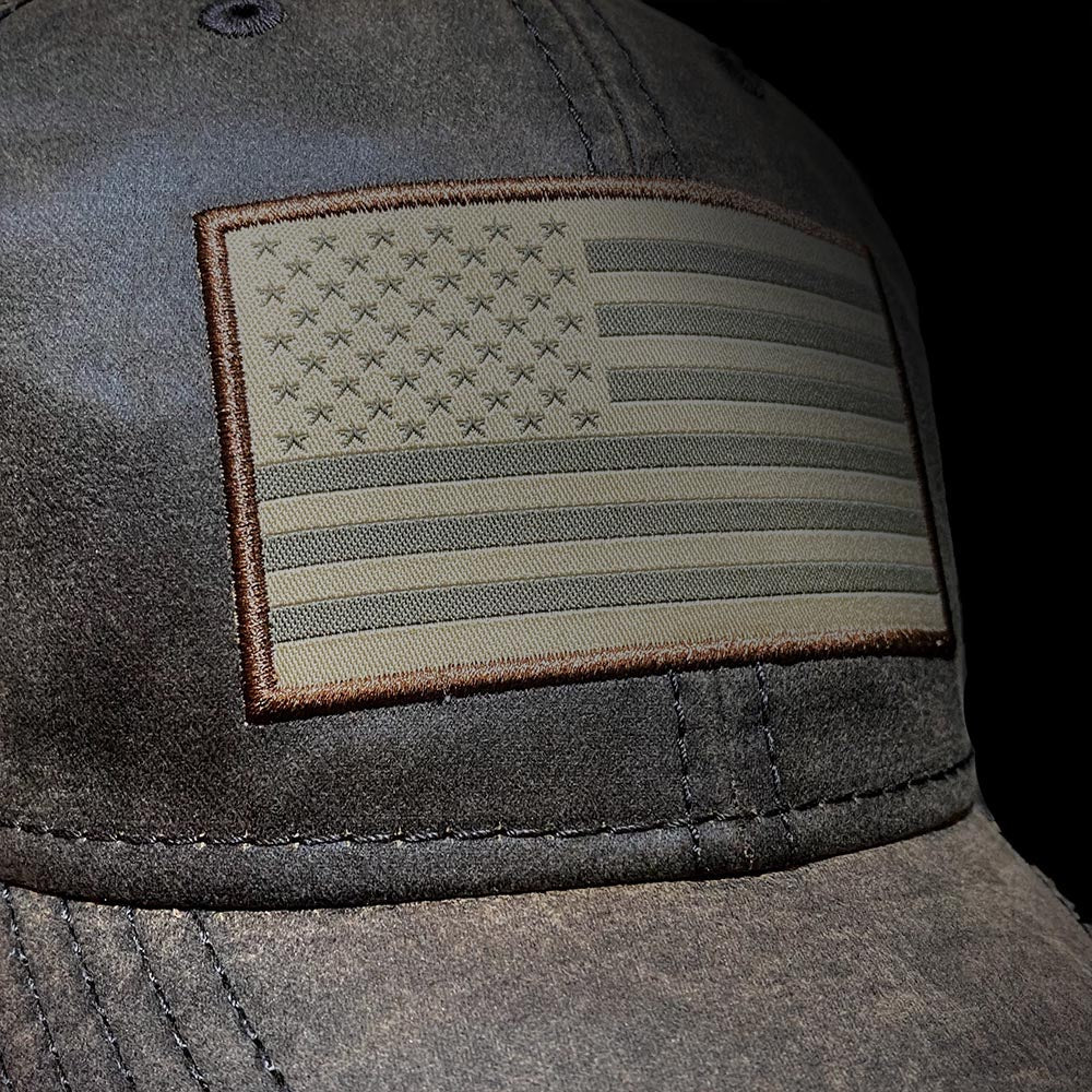 Paramount Outdoors Waxed Cloth American Flag Dad Cap
