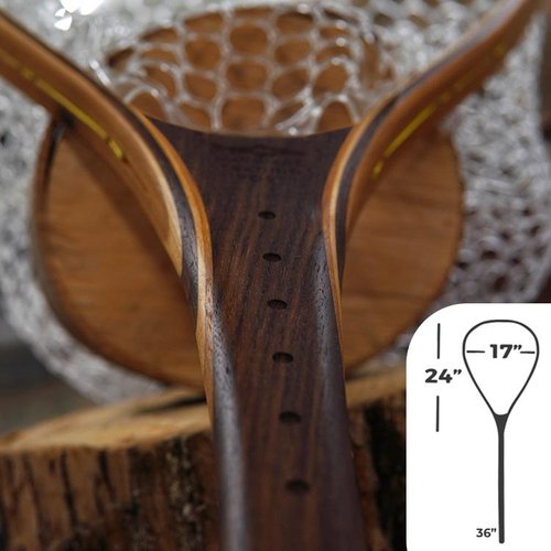Wayward Trading Post Big Dipper 24"x17" - Measurement Dots Engraved - Natural Fly Fishing Traditional Landing Net - Handcrafted & Made in USA