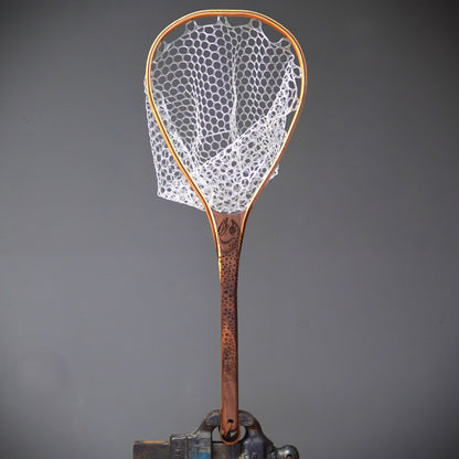 Wayward Trading Post Fat Jake 16"x12" - Brook Trout Engraved - Natural Fly Fishing Traditional Landing Net - Handcrafted & Made in USA