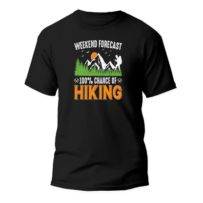 Outdoorzees Weekend Forecast 100% Hiking Man T-Shirt