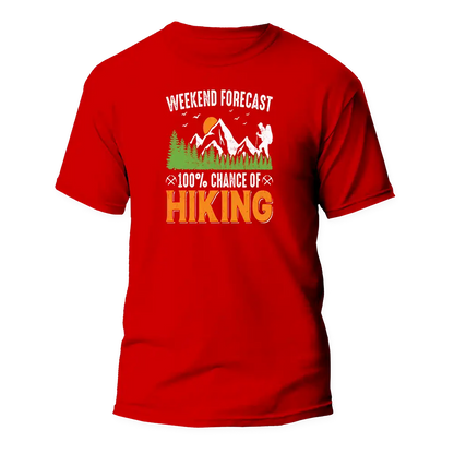 Outdoorzees Weekend Forecast 100% Hiking Man T-Shirt