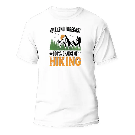 Outdoorzees Weekend Forecast 100% Hiking Man T-Shirt