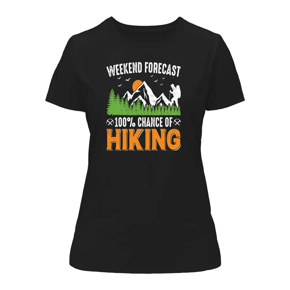 Outdoorzees Weekend Forecast 100% Hiking T-Shirt for Women
