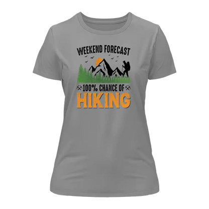 Outdoorzees Weekend Forecast 100% Hiking T-Shirt for Women