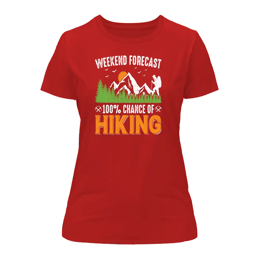 Outdoorzees Weekend Forecast 100% Hiking T-Shirt for Women