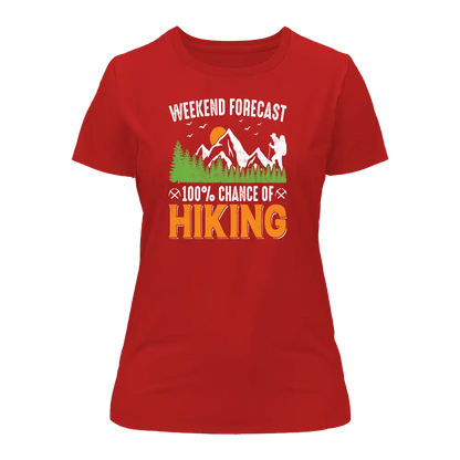 Outdoorzees Weekend Forecast 100% Hiking T-Shirt for Women
