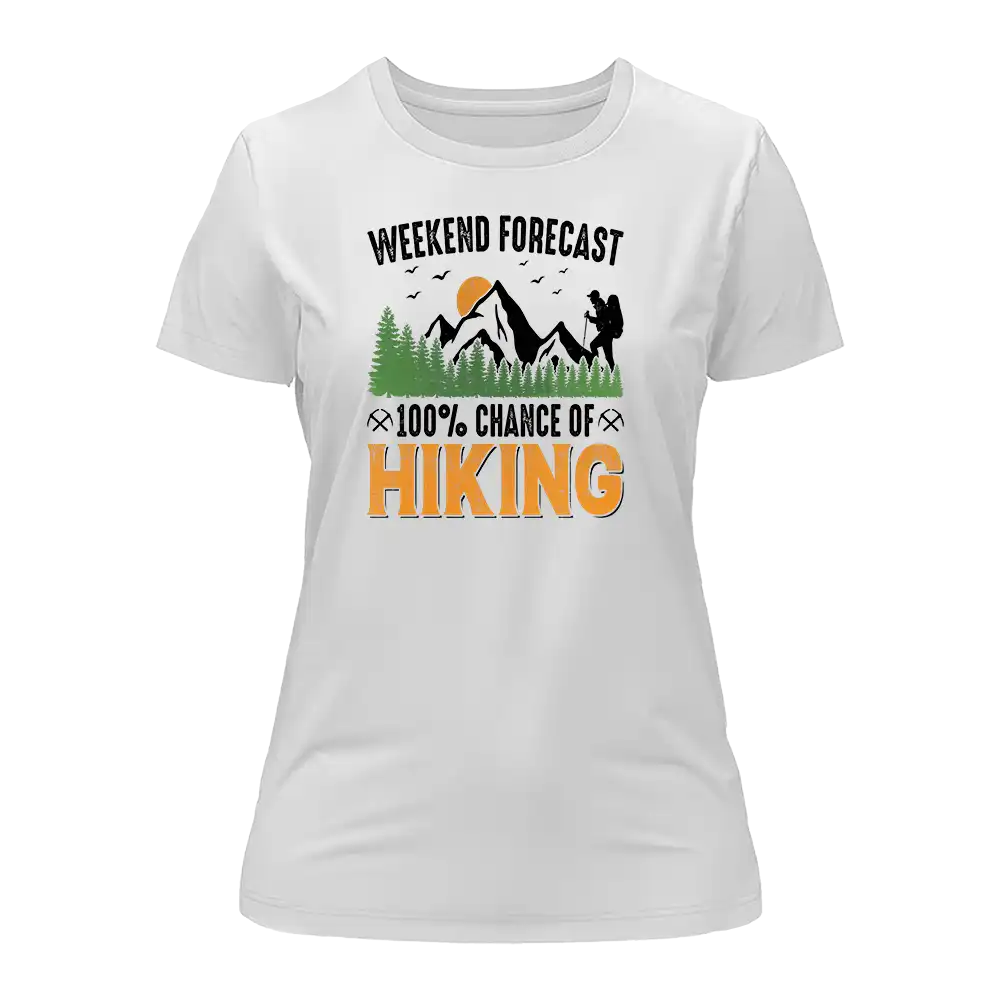 Outdoorzees Weekend Forecast 100% Hiking T-Shirt for Women