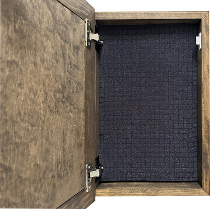 Bellewood Designs - Wooden Secure Gun Safe Welcome to our Home Wall Decor (Jacobean)