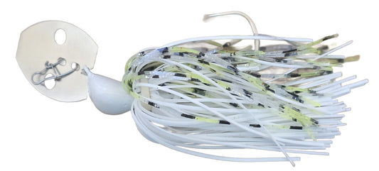 Just Lures Fishing Chatter Jig  -  White Chartreuse Illusion