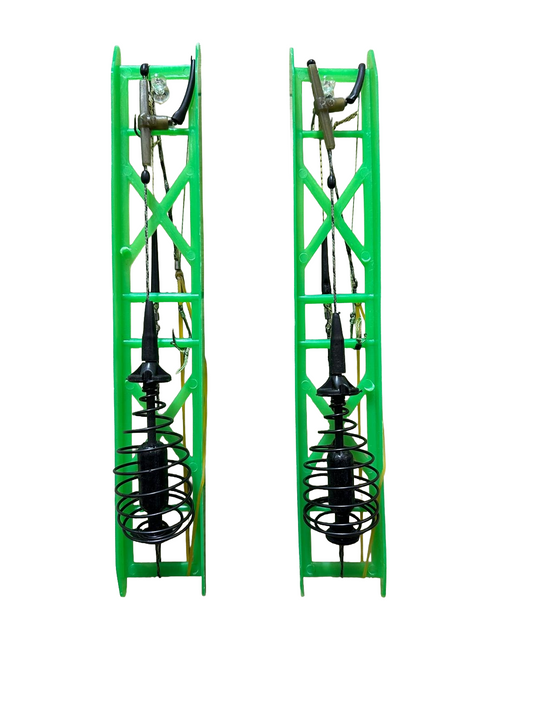 HungryFish 2 Pack Fishing Spring Feeder Baits Cage with 2 Hooks, Cage Hook Rigs Set with Sinker