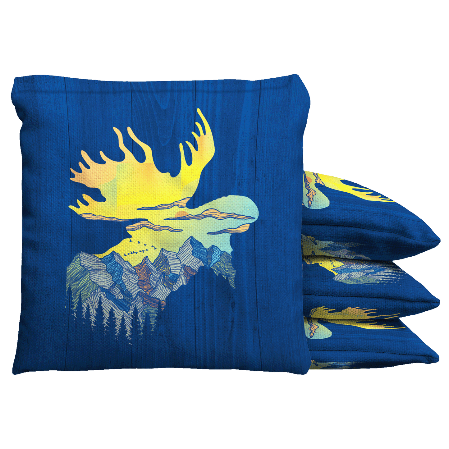 Baggo Whimsical Moose Custom Bean Bags Cornhole Bean Bag Toss Bags (set of 8)