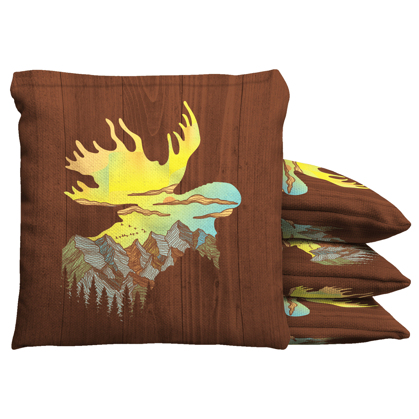 Baggo Whimsical Moose Custom Bean Bags Cornhole Bean Bag Toss Bags (set of 8)