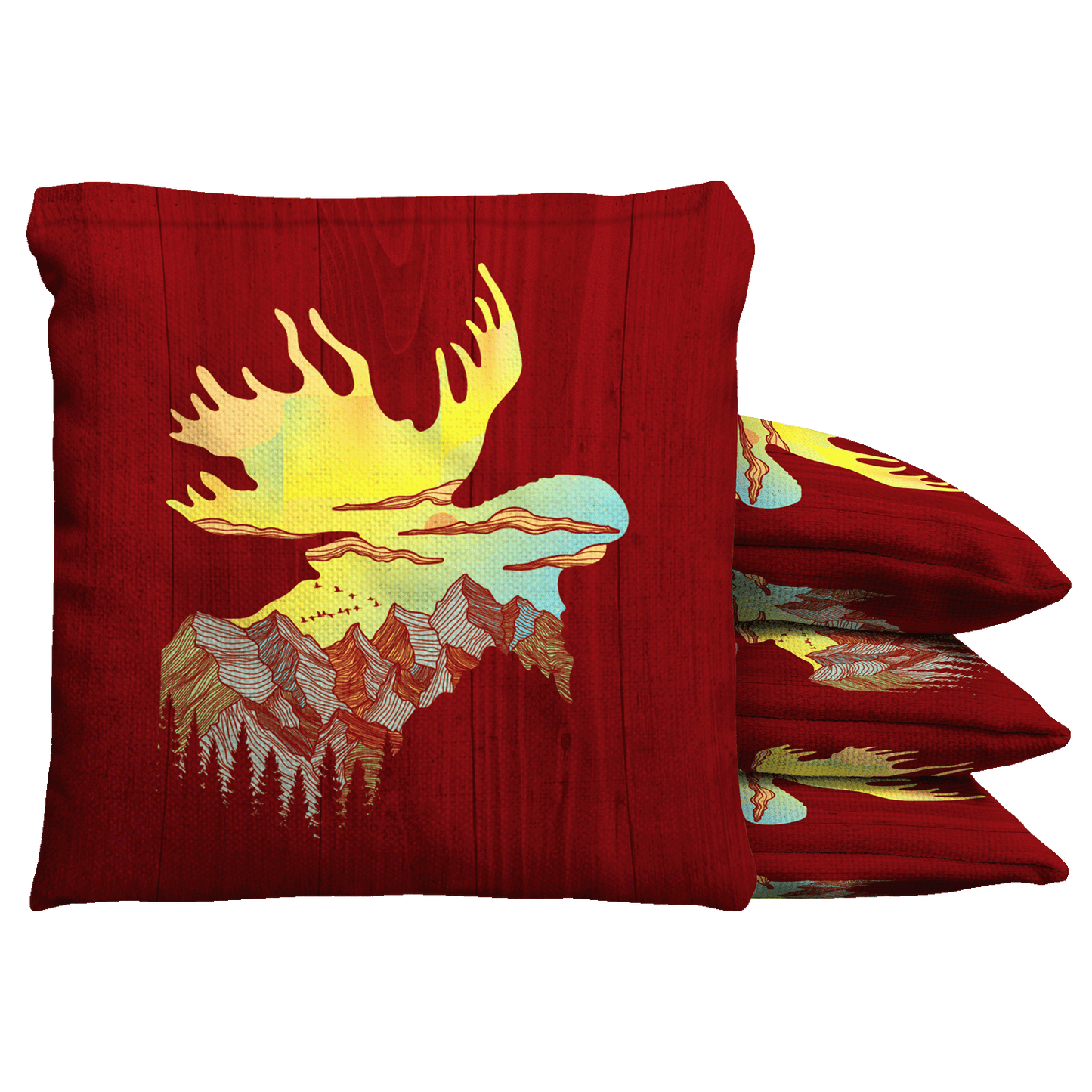 Baggo Whimsical Moose Custom Bean Bags Cornhole Bean Bag Toss Bags (set of 8)