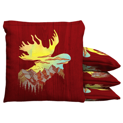 Baggo Whimsical Moose Custom Bean Bags Cornhole Bean Bag Toss Bags (set of 8)