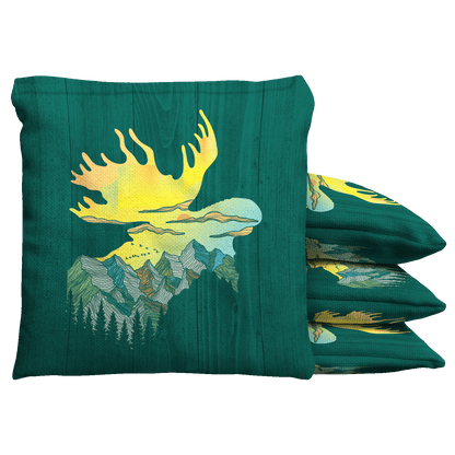 Baggo Whimsical Moose Custom Bean Bags Cornhole Bean Bag Toss Bags (set of 8)