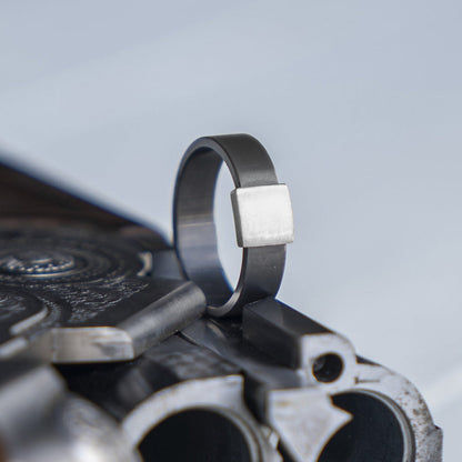 Everyday Outdoors Gunmetal 7mm 14kt White Gold Barrel Band