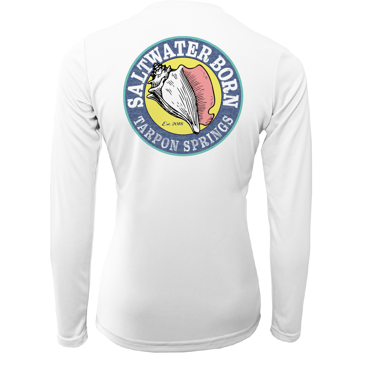 Saltwater Born Tarpon Springs, FL "Saltwater Hair Don't Care" Long Sleeve UPF 50+ Dry-Fit Shirt