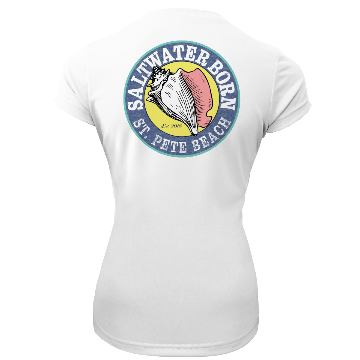Saltwater Born St. Pete Beach, FL "Life is Better At The Beach" Turtle Women's Short Sleeve UPF 50+ Dry-Fit Shirt