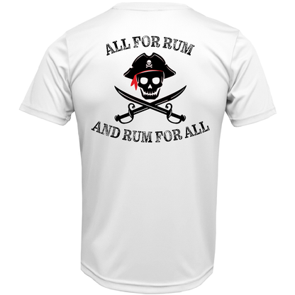 Saltwater Born Lake Travis "All For Rum and Rum For All" Men's Short Sleeve UPF 50+ Dry-Fit Shirt