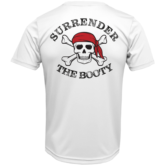 Saltwater Born DFW, TX Freshwater Born "Surrender The Booty" Men's Short Sleeve UPF 50+ Dry-Fit Shirt