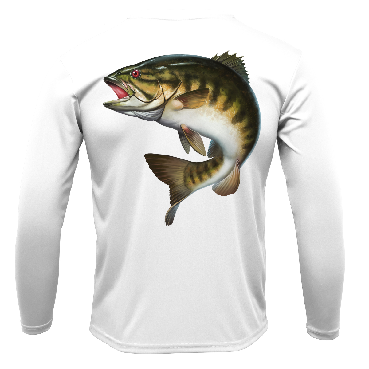 Saltwater Born Michigan Freshwater Born Smallmouth Bass Men's Long Sleeve UPF 50+ Dry-Fit Shirt