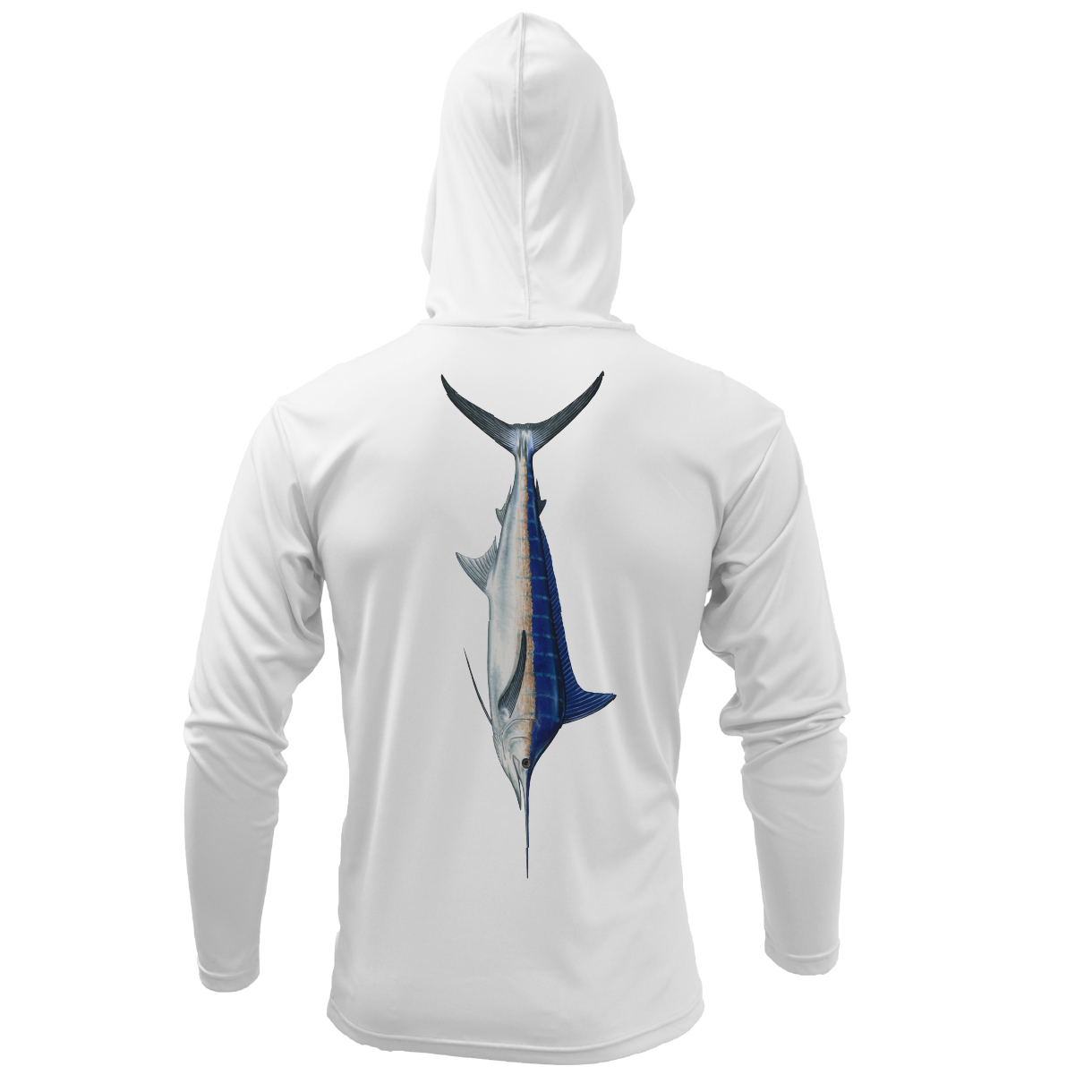 Saltwater Born Catalina Island, CA Blue Marlin Boy's Long Sleeve UPF 50+ Dry-Fit Hoodie