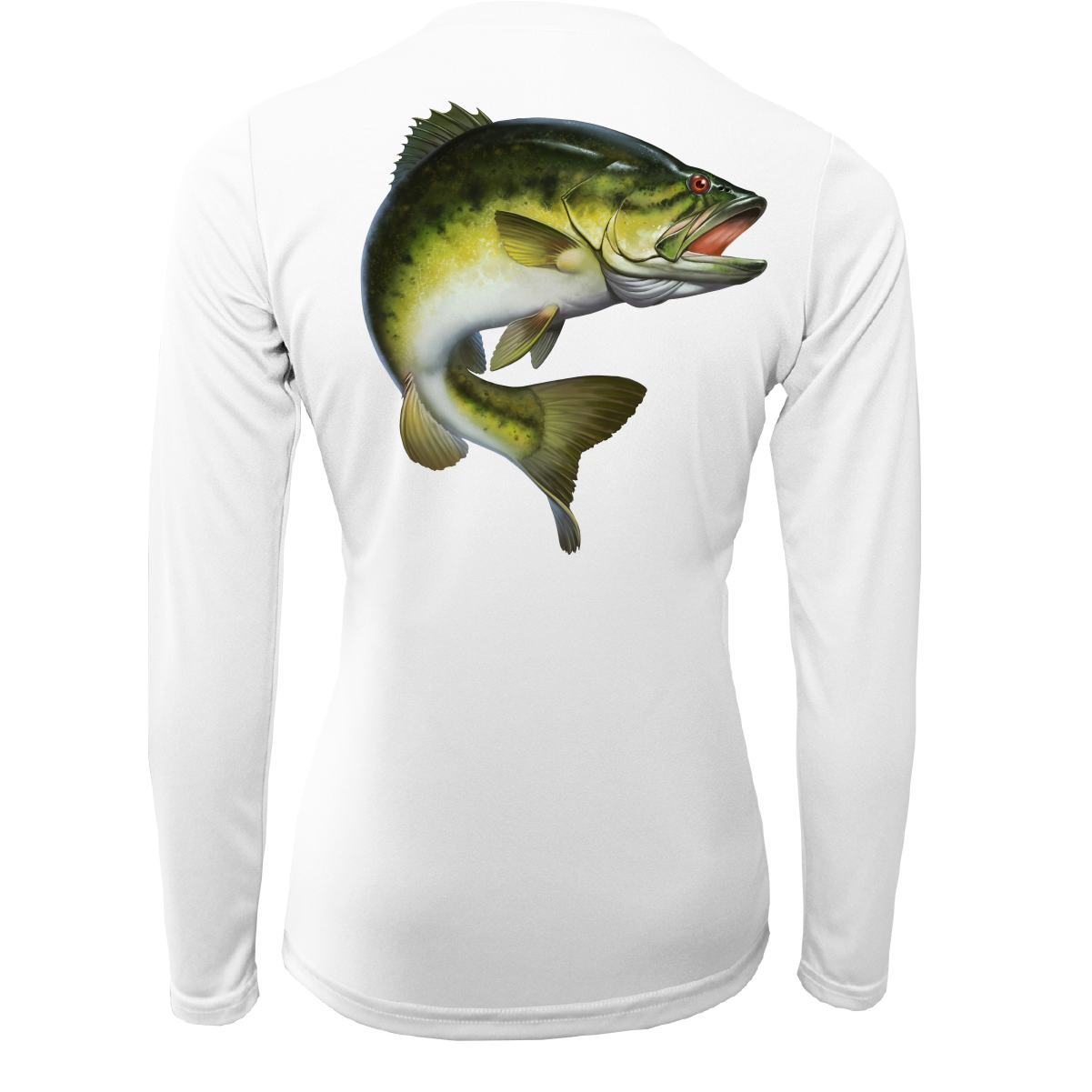 Saltwater Born Michigan Freshwater Born Largemouth Bass Women's Long Sleeve UPF 50+ Dry-Fit Shirt