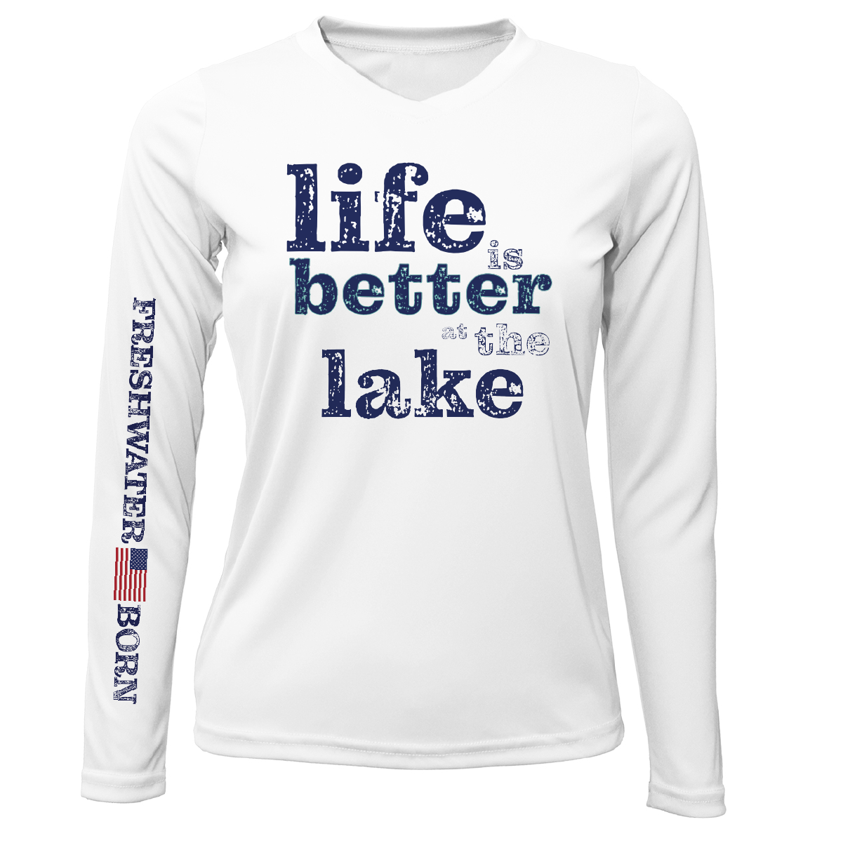 Saltwater Born Florida "Life is Better at the Lake" Women's Long Sleeve UPF 50+ Dry-Fit Shirt