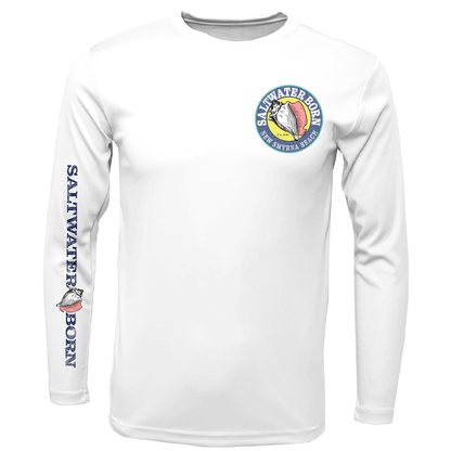 Saltwater Born New Smyrna Beach, FL Logo Men's Long Sleeve UPF 50+ Dry-Fit Shirt