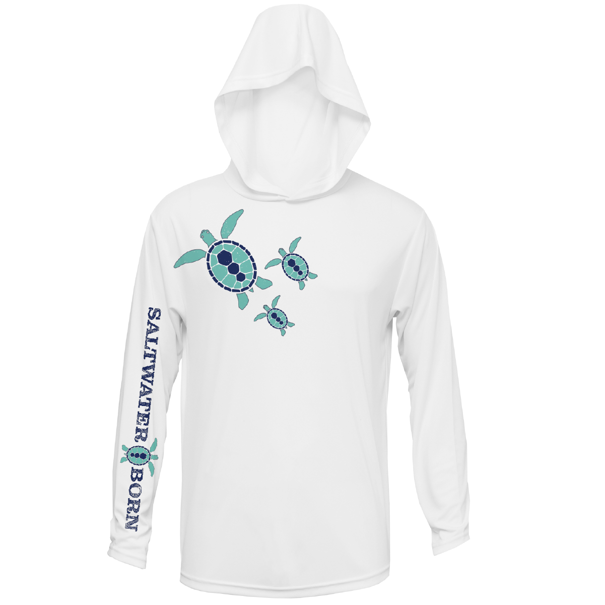 Saltwater Born Baby Turtles Long Sleeve UPF 50+ Dry-Fit Hoodie