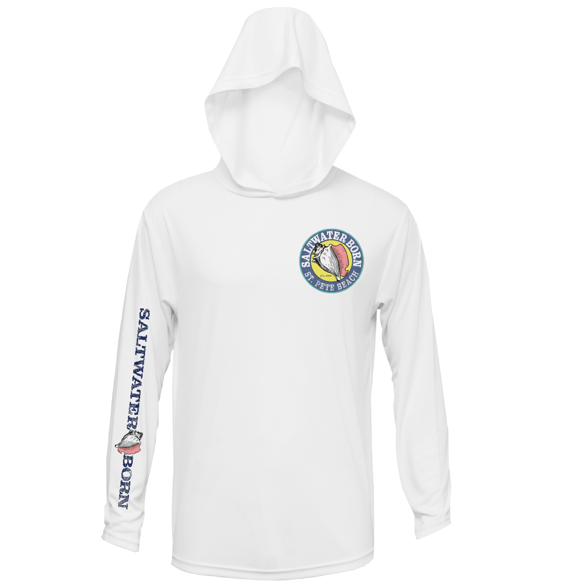 Saltwater Born St. Pete Beach, FL Blue Marlin Long Sleeve UPF 50+ Dry-Fit Hoodie