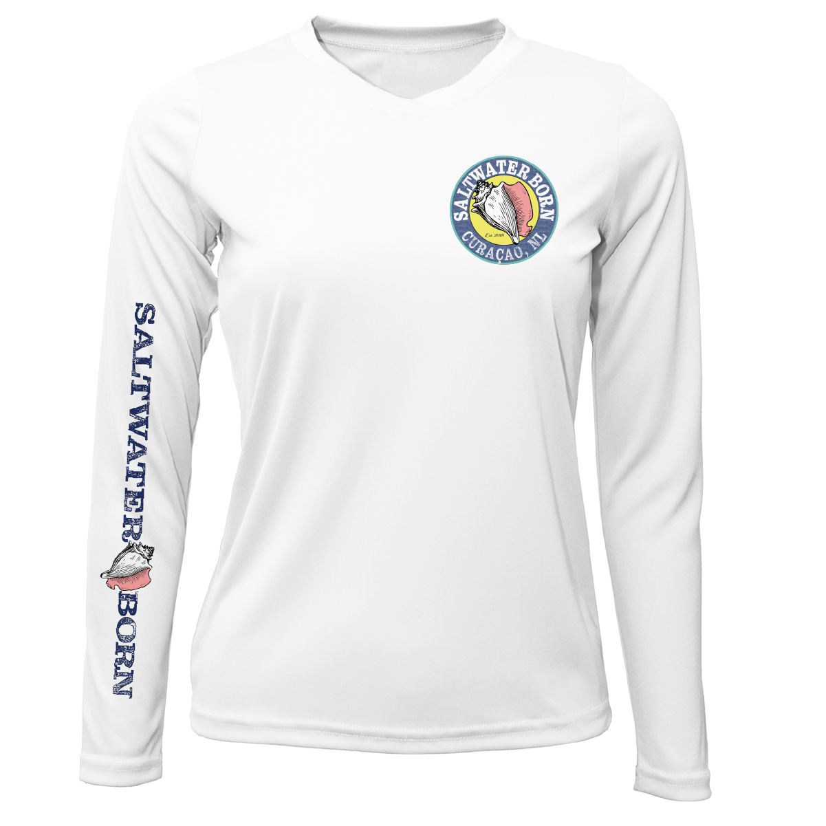 Saltwater Born Curaçao, Netherlands Kraken Women's Long Sleeve UPF 50+ Dry-Fit Shirt