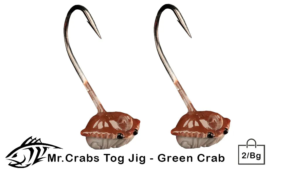 Lunker City 3/4oz Mr. Crabs Tog Jigs 2/Bag
