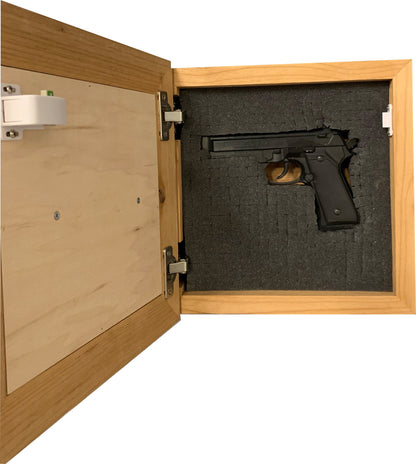 Bellewood Designs - Distressed Flower Concealed Gun Cabinet Wall Decor (White)