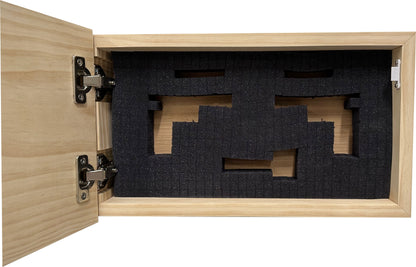 Bellewood Designs - American Flag Decorative & Secure Wall-Mounted Gun Cabinet (Whitewashed)