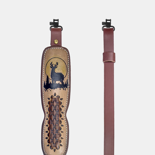 Hunter Trophy Custom Padded Rifle Sling - Moon Deer