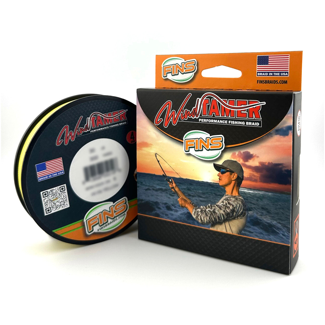 FINS Fishing Windtamer Fishing Braid 100-200lb.