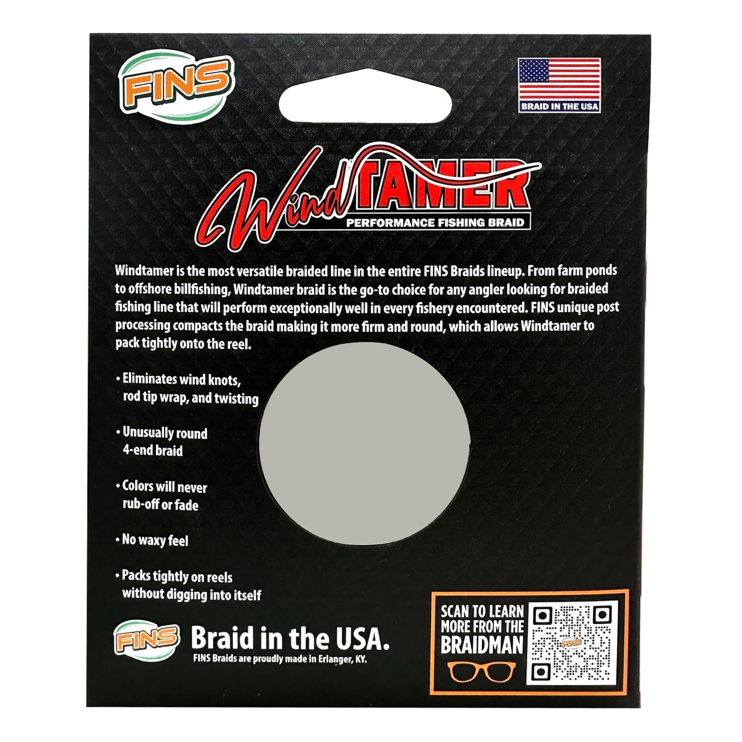 FINS Fishing Windtamer Fishing Braid 20-40lb.