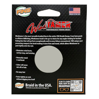 FINS Fishing Windtamer Fishing Braid 20-40lb.